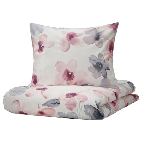IKEA - LAPPNYCKLAR, single duvet cover sets, white/multicolour, 150x200/50x60 cm