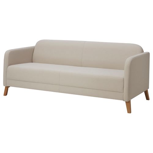 IKEA - LINANAS, 3-seat sofa, vissle beige