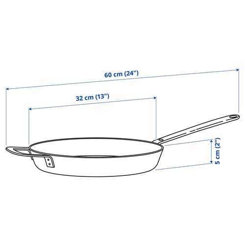 IKEA - HEMKOMST, frying pan, non-stick coating-stainless steel, 32 cm