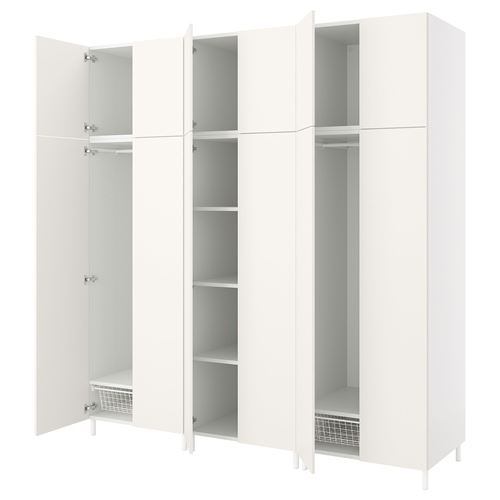 IKEA - PLATSA/FONNES, PLATSA wardrobe, white, 240x57x251 cm