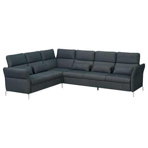 IKEA - FAMMARP, 5-seat corner sofa, TALLMYRA black/grey