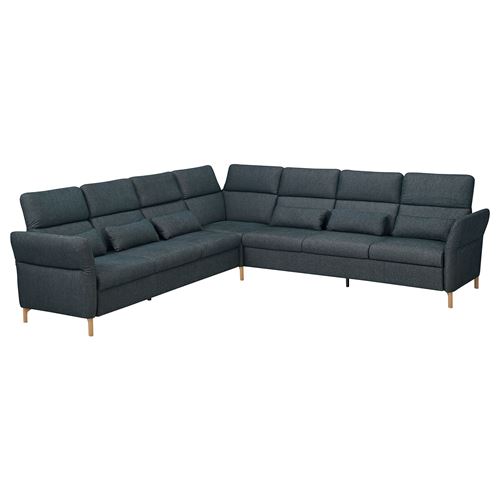 IKEA - FAMMARP, 6-seat corner sofa, TALLMYRA black/grey