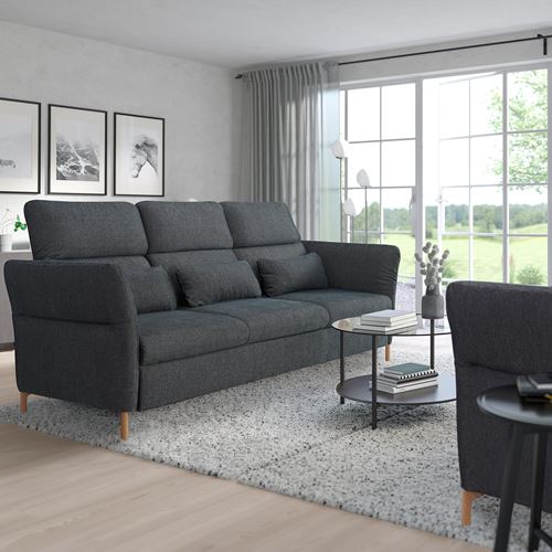 IKEA - FAMMARP, 3-seat sofa, TALLMYRA black/grey