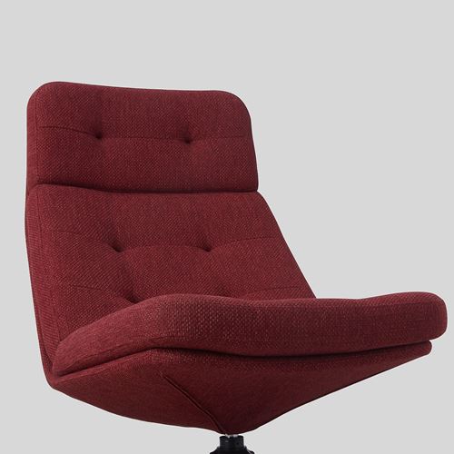 IKEA - HAVBERG, swivel armchair, lejde red-brown