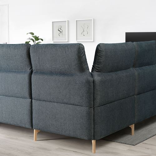 IKEA - FAMMARP, 4-seat corner sofa, TALLMYRA black/grey