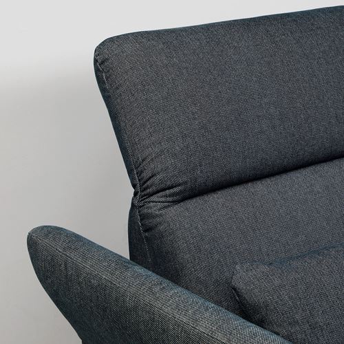 IKEA - FAMMARP, 2-seat sofa and chaise longue, TALLMYRA black/grey