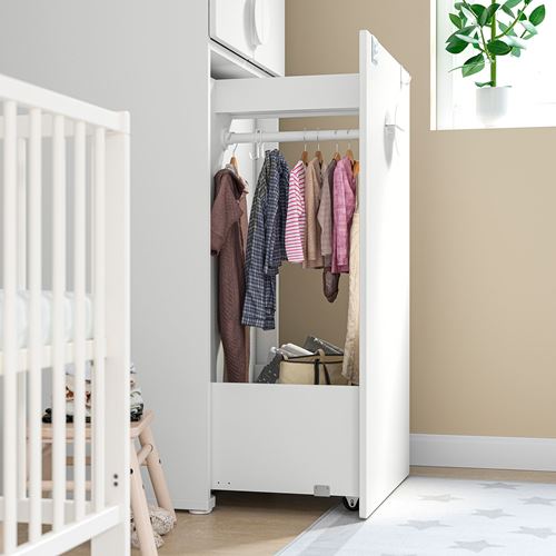 IKEA - SMASTAD, children's wardrobe, white, 60x57x196 cm