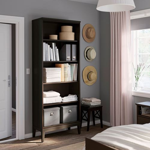 IKEA - IDANAS, bookcase, darkbrown, 81x39x211 cm