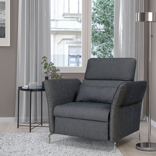 IKEA - FAMMARP, armchair, TALLMYRA black/grey