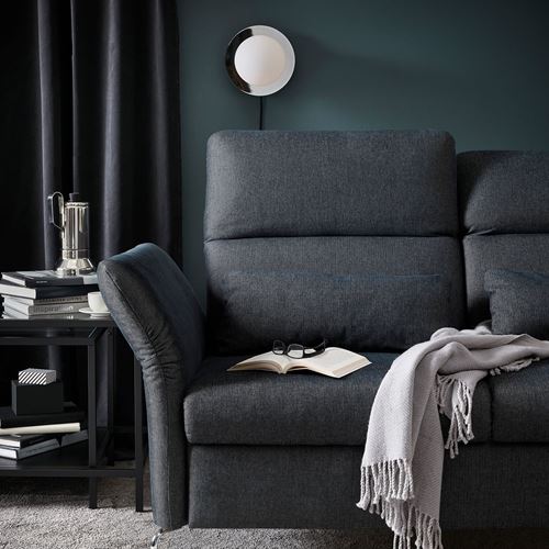 IKEA - FAMMARP, 2-seat sofa, TALLMYRA black/grey