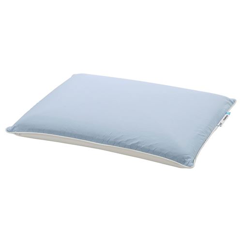 IKEA - KVARNVEN, ergonomic pillow, blue-white, 52x63 cm