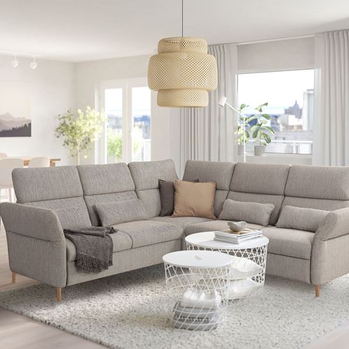 IKEA - FAMMARP, 4-seat corner sofa, viarp Beige-brown