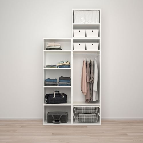 IKEA - PLATSA/FONNES, PLATSA wardrobe, white, 120x57x251 cm