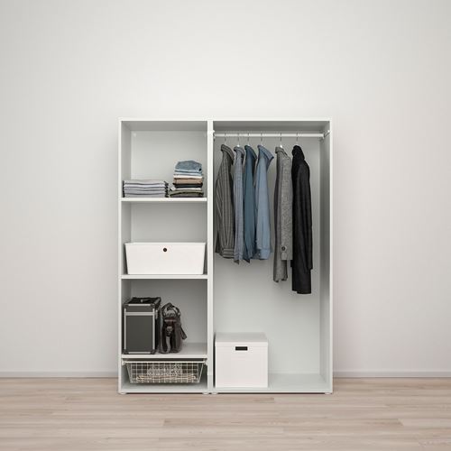 IKEA - PLATSA/FONNES, PLATSA gardırop, beyaz, 140x57x181 cm