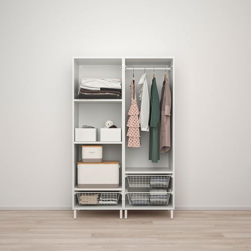 IKEA - PLATSA/FONNES, PLATSA wardrobe, white, 120x57x191 cm