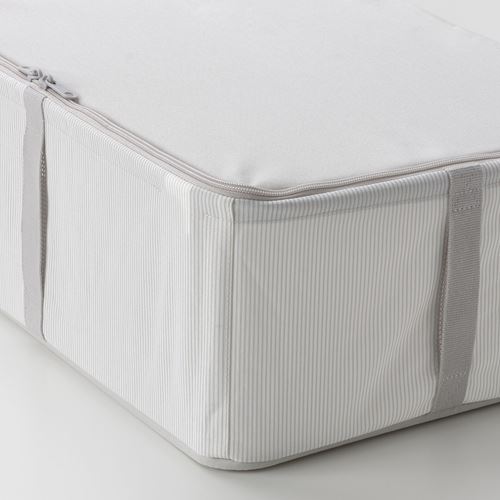 IKEA - HEMMAFIXARE, closed storage box, white/grey, 34x51x19 cm