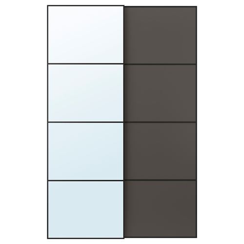 dark gray-mirror glass