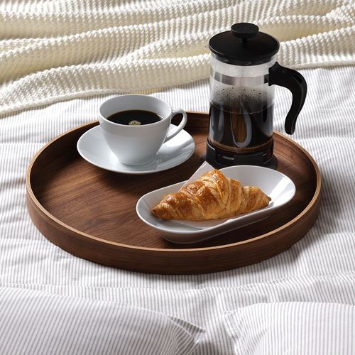 IKEA - OMBONAD, round tray, walnut, 42 cm