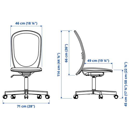 IKEA - FLINTAN, office chair, diseröd grey