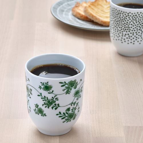 IKEA - ENTUSIASM, mug, green/white, 22 cl