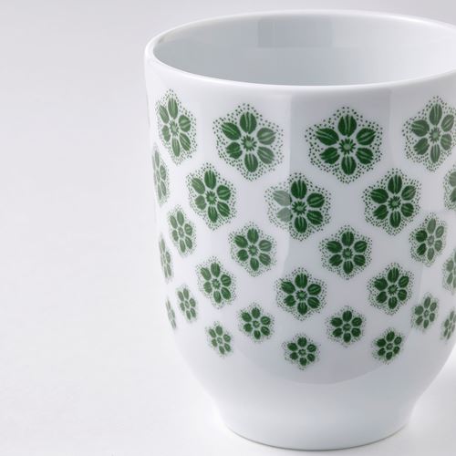 IKEA - ENTUSIASM, cup set, green/white, 22 cl