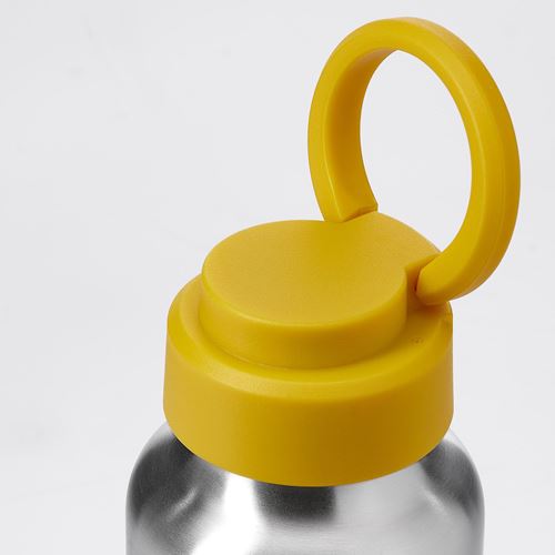 IKEA - ENKELSPARIG, bottle, stainless steel/yellow, 0,3 l