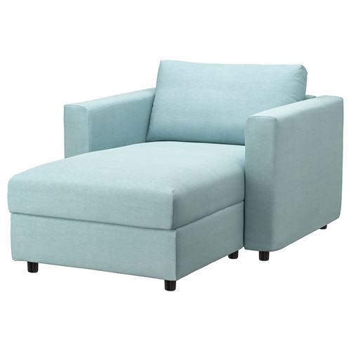 IKEA - VIMLE, chaise longue, saxemara light blue