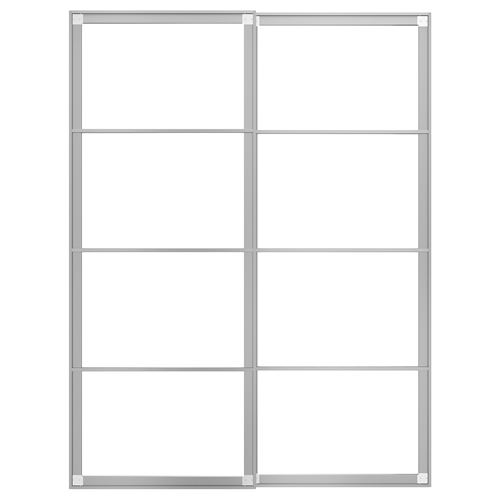 IKEA - PAX, pair of sliding door frames, aluminium, 150x201 cm