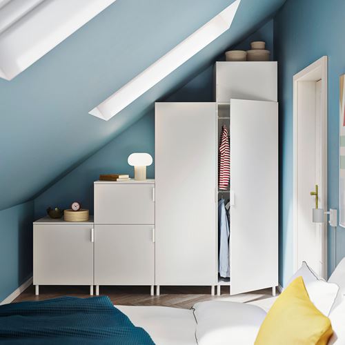 IKEA - PLATSA/FONNES, PLATSA wardrobe, white, 240x57x231 cm