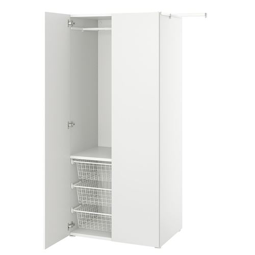 IKEA - PLATSA/FONNES, PLATSA wardrobe, white, 110-127x57x181 cm