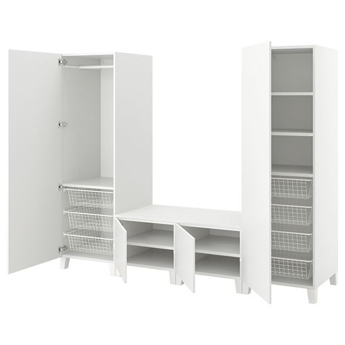 IKEA - PLATSA/FONNES, PLATSA gardırop, beyaz, 240x57x191 cm