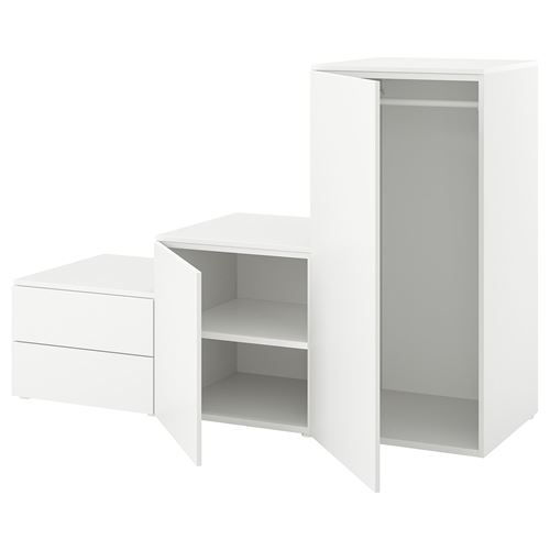 IKEA - PLATSA/FONNES, PLATSA gardırop, beyaz, 180x57x123 cm