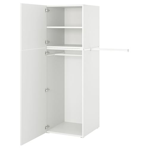 IKEA - PLATSA/FONNES, PLATSA wardrobe, white, 90-107x57x181 cm