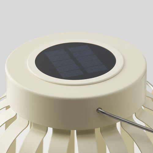 IKEA - SOLVINDEN, LED solar-powered lighting, beige, 17 cm