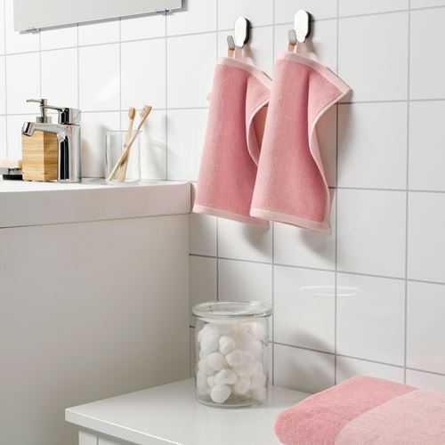 IKEA - HIMLEAN, hand towel, pink/melange, 30x30 cm