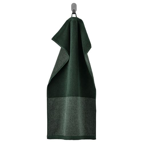 IKEA - HIMLEAN, face towel, dark green/melange, 40x70 cm