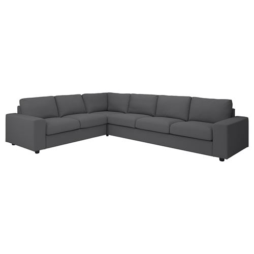 IKEA - VIMLE, 5-seat corner sofa, hallarp grey