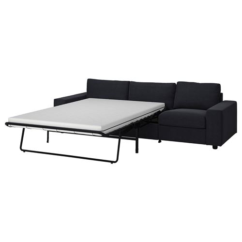 IKEA - VIMLE, 3-seat sofa-bed, saxemara blue/black