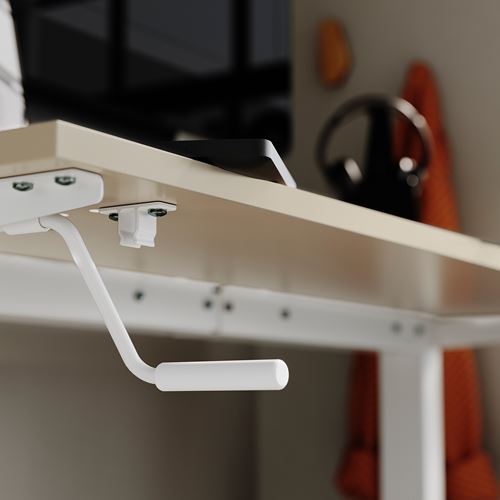 IKEA - TROTTEN/LIDKULLEN, masa, sandalye ve dolap kombinasyonu, bej-beyaz