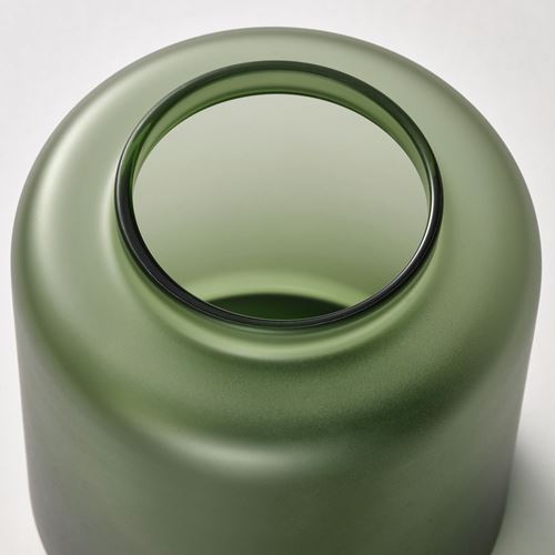 IKEA - KONSTFULL, glass vase, green, 10 cm