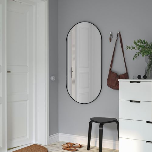 IKEA - LINDBYN, cheval glass, black, 60x120 cm