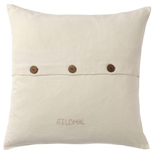 IKEA - SILOMAL, kırlent kılıfı, çiçek desenli açık kırmızı-pembe, 50x50 cm