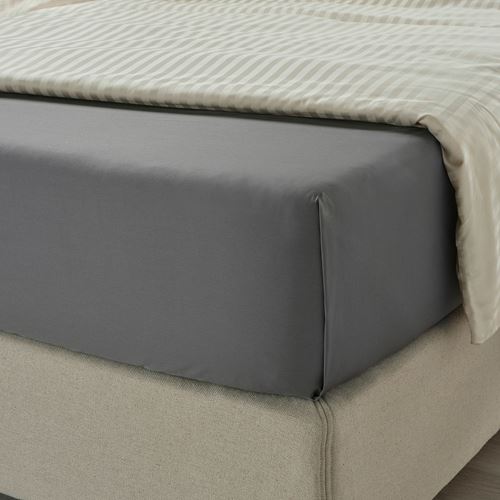 IKEA - NATTJASMIN, double sheet, dark grey, 240x260 cm