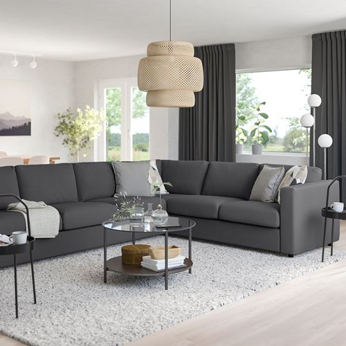 IKEA - VIMLE, 5-seat corner sofa, hallarp grey