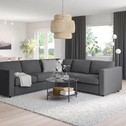 IKEA - VIMLE, 4-seat corner sofa, hallarp grey