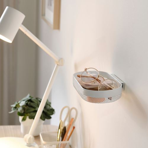 IKEA - DRÖNJÖNS, wall shelf, white, 20x11x3 cm