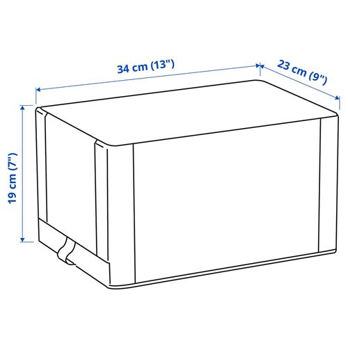 IKEA - HEMMAFIXARE, shoe box, white/grey, 23x34x19 cm