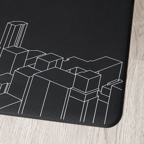 IKEA - LANESPELARE, floor protector, black, 110x100