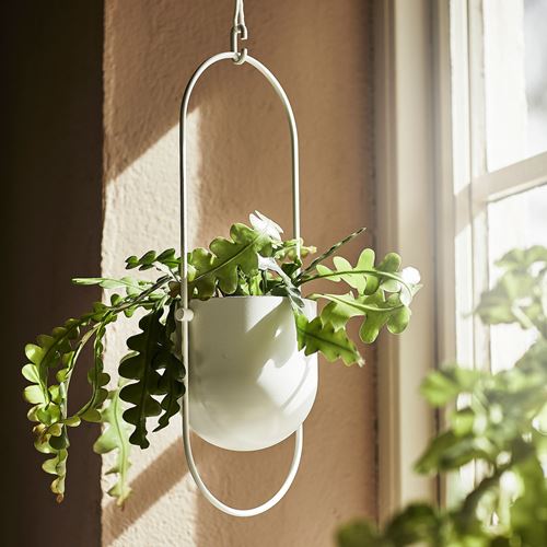 IKEA - CHILISTRAN, hanging planter, white, 12 cm