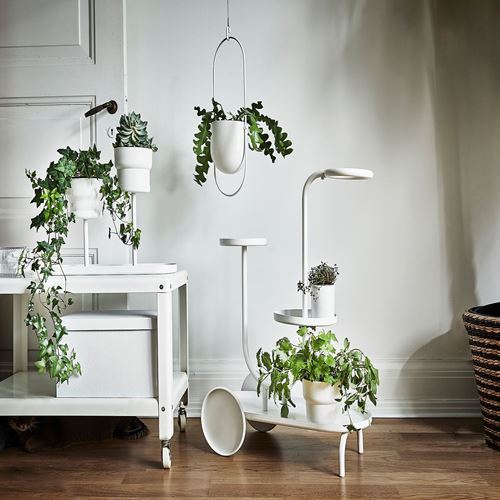 IKEA - CHILISTRAN, plant stand, white, 24 cm